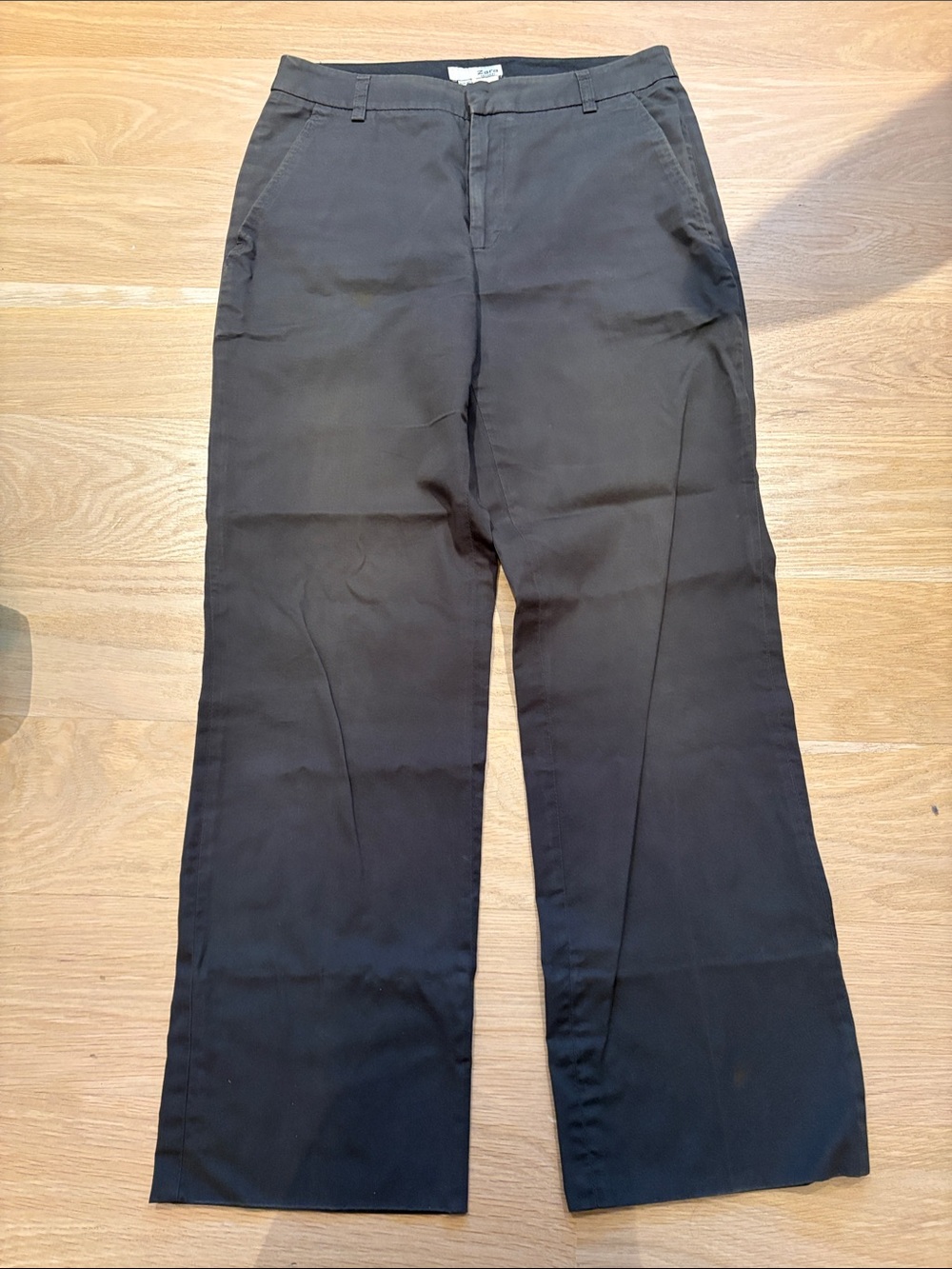 Zara Black Chinos - Straight Relaxed Cut